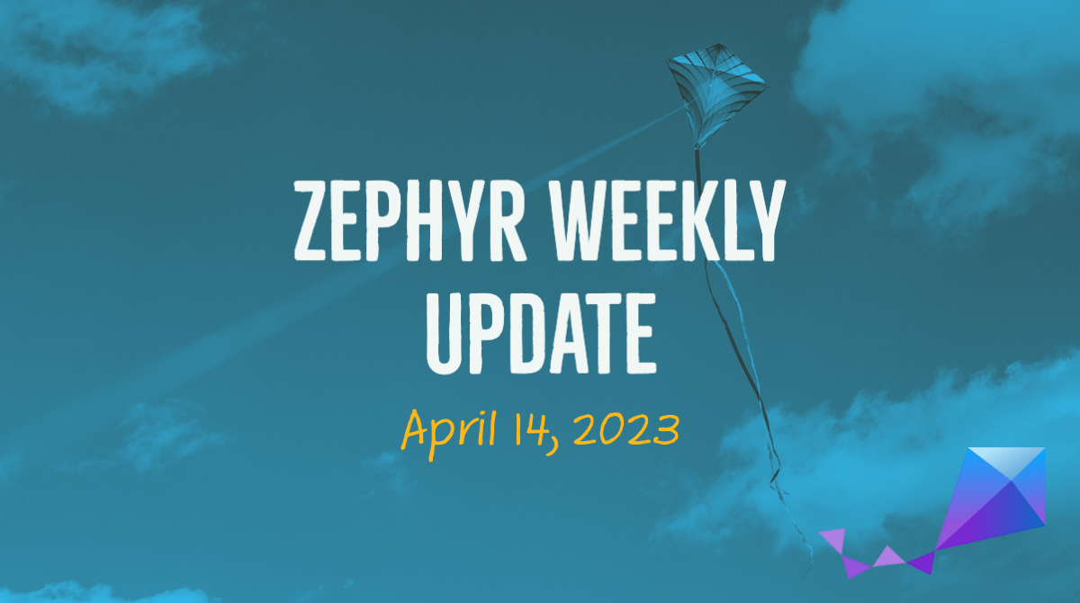 Zephyr Weekly Update – NVMe support, and more!