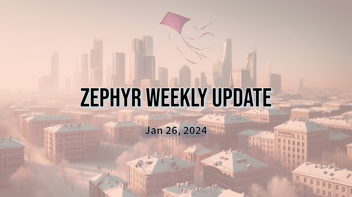 Zephyr Weekly Update - January 26, 2024