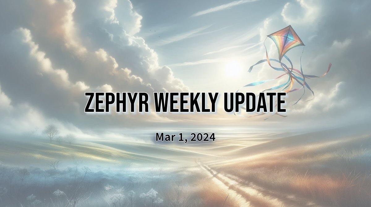 Zephyr Weekly Update - March 1, 2024