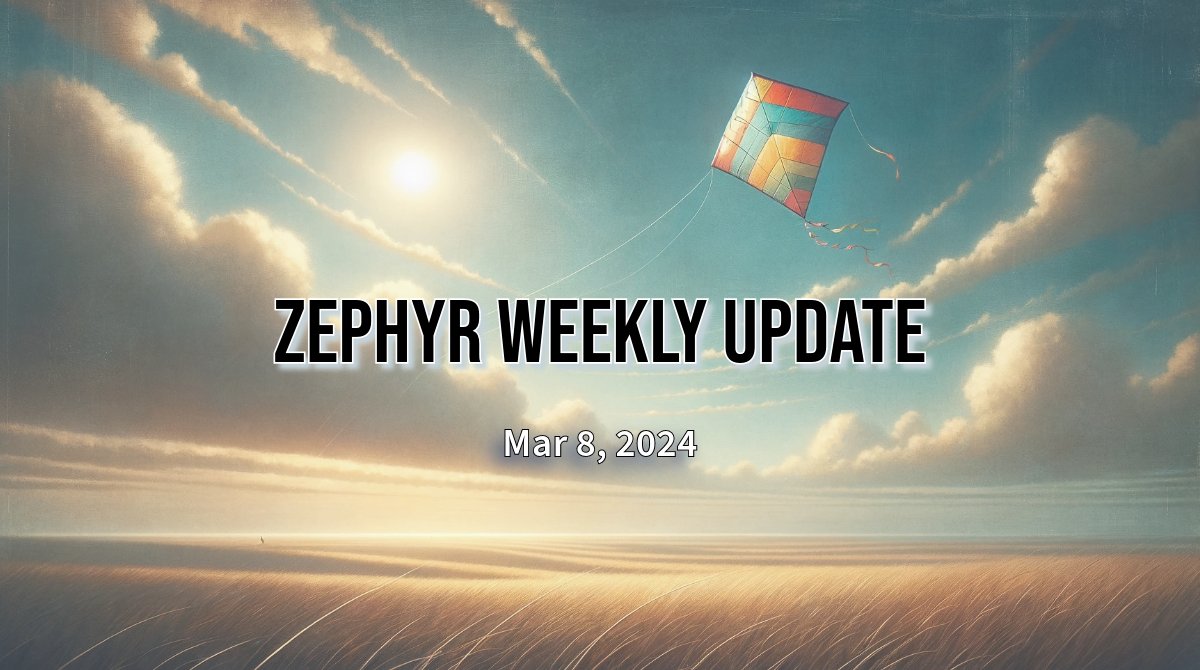 Zephyr Weekly Update – New Hardware Model
