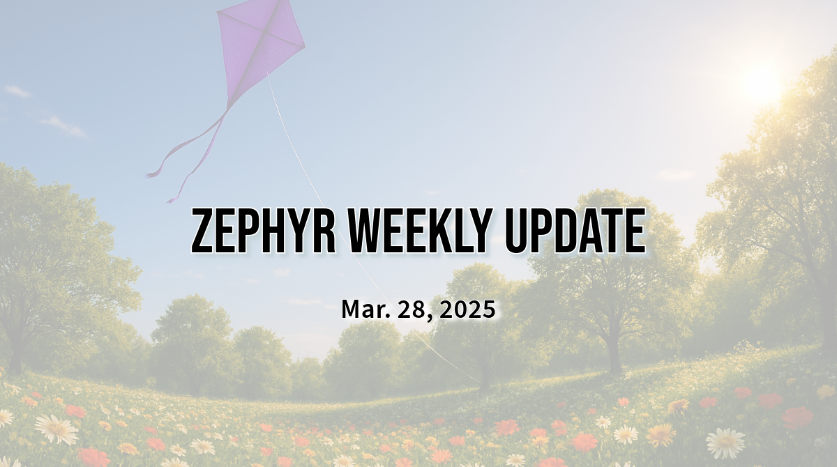 Zephyr Weekly Update – Mar. 28, 2025
