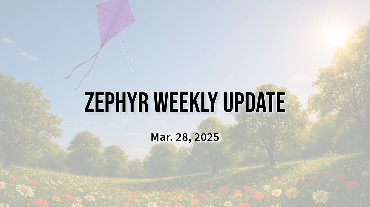 Zephyr Weekly Update – Mar. 28, 2025